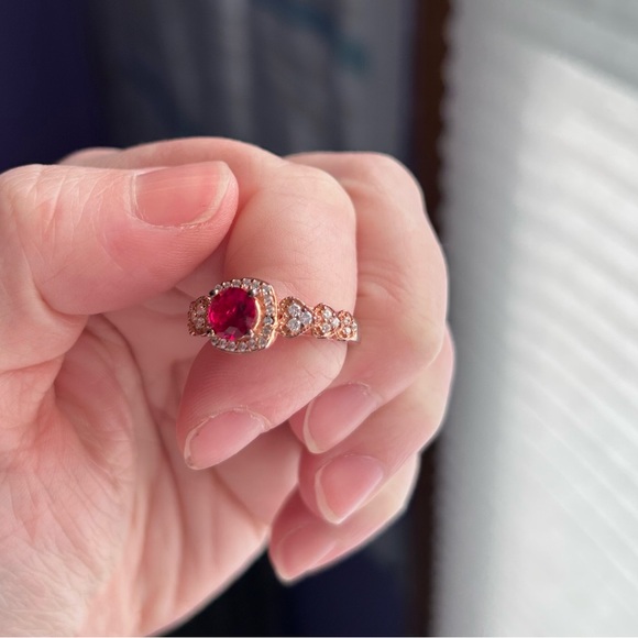Ruby Rose Gold Ring - Picture 2 of 7